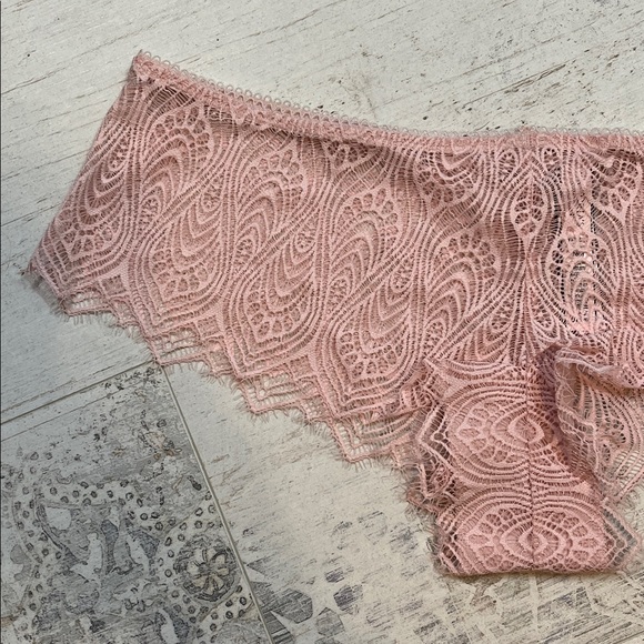 Victoria's Secret Very Sexy Blush Pink Lace Cheeky Panties Large - Picture 2 of 7